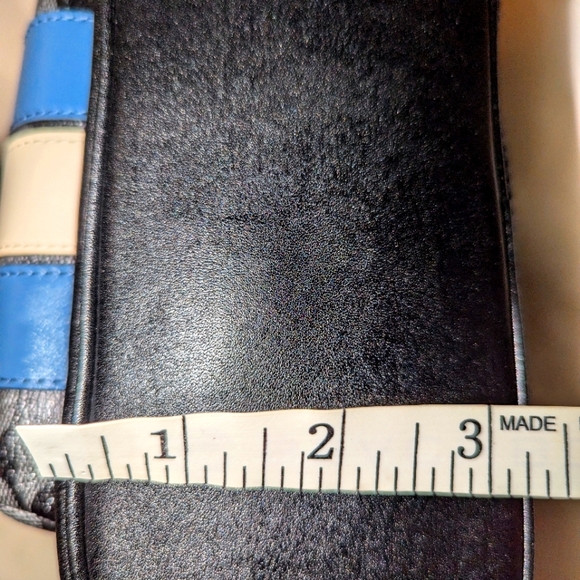 Coach West Pack In Signature Coated Canvas With Varsity Stripe Charcoal EUC - Picture 13 of 15